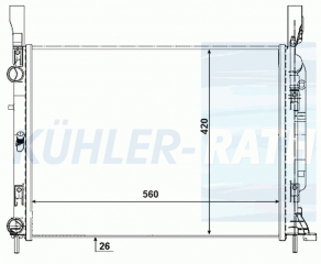 Wasserkhler passend fr Renault