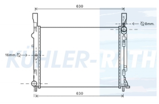 Wasserkhler passend fr Renault