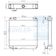 Wasserkhler passend fr Kubota