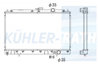 Wasserkhler passend fr Mitsubishi