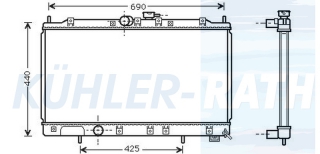 Wasserkhler passend fr Mitsubishi