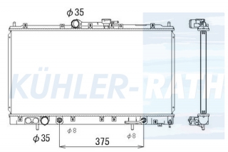 Wasserkhler passend fr Mitsubishi