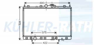 Wasserkhler passend fr Mitsubishi