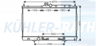 Wasserkhler passend fr Mitsubishi