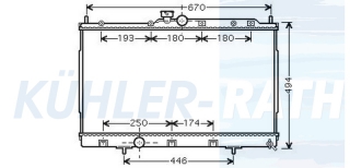 Wasserkhler passend fr Mitsubishi