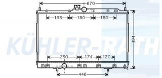 Wasserkhler passend fr Mitsubishi