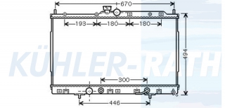 Wasserkhler passend fr Mitsubishi