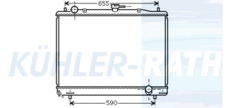 Wasserkhler passend fr Mitsubishi