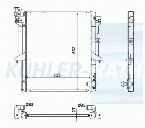 Wasserkhler passend fr Mitsubishi