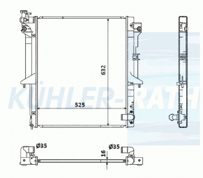 Wasserkhler passend fr Mitsubishi