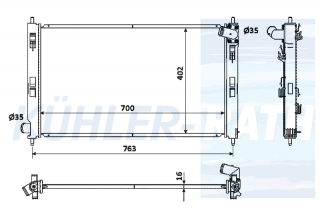 Wasserkhler passend fr Mitsubishi