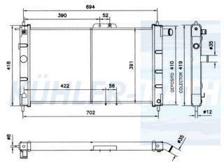 Wasserkhler passend fr Chevrolet/Daewoo