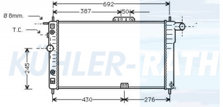 Wasserkhler passend fr Chevrolet/Daewoo