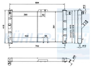 Wasserkhler passend fr Chevrolet/Daewoo