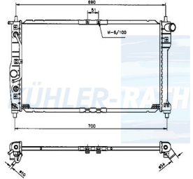 Wasserkhler passend fr Chevrolet/Daewoo