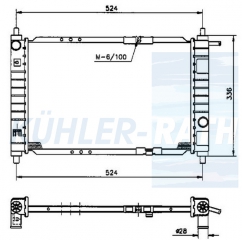 Wasserkhler passend fr Chevrolet/Daewoo