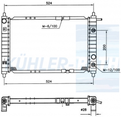 Wasserkhler passend fr Chevrolet/Daewoo