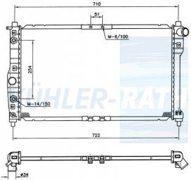 Wasserkhler passend fr Chevrolet/Daewoo