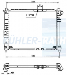 Wasserkhler passend fr Chevrolet/Daewoo