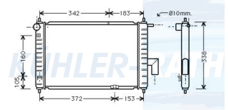 Wasserkhler passend fr Chevrolet/Daewoo