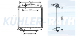 Wasserkhler passend fr Chevrolet/Daewoo