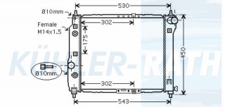 Wasserkhler passend fr Chevrolet/Daewoo