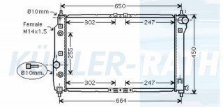 Wasserkhler passend fr Chevrolet/Daewoo