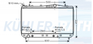 Wasserkhler passend fr Chevrolet/Daewoo