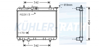 Wasserkhler passend fr Peugeot