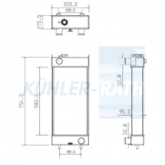 Wasserkhler passend fr Caterpillar