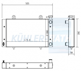 Wasserkhler passend fr John Deere