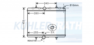 Wasserkhler passend fr Citron/Peugeot/Fiat/Lancia