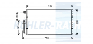Kondensator passend f�r Universal/Case/Evobus/JCB/Mercedes-Benz/Setra