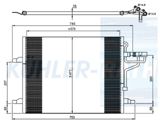 Kondensator passend fr Ford