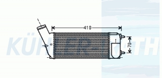 Ladeluftkhler passend fr Citron/Peugeot
