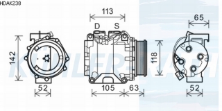 Kompressor passend fr Honda