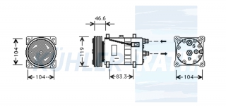 Kompressor passend fr Citron/Peugeot