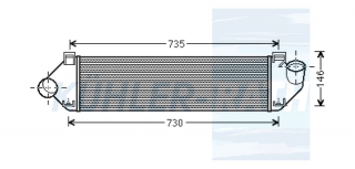 Ladeluftkhler passend fr Ford