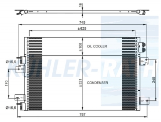 Kondensator passend fr Chrysler/Jeep