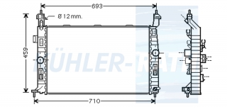 Wasserkhler passend fr Opel