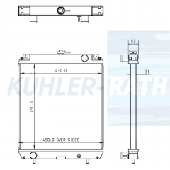 Wasserkhler passend fr Mitsubishi/SDMO