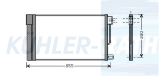 Kondensator passend fr Alfa Romeo/Fiat/Opel/Citron/Peugeot