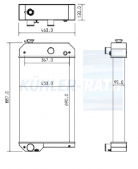 Wasserkhler passend fr Perkins/JCB