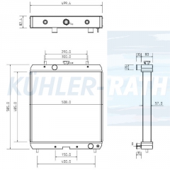 Wasserkhler passend fr Kubota