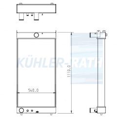 Wasserk�hler passend f�r Cummins/Hitachi/Sumitomo