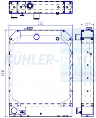 Wasserkhler passend fr Caterpillar/Perkins/JCB