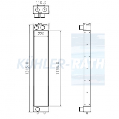Wasserkhler passend fr Komatsu