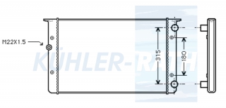Wasserkhler passend fr VW