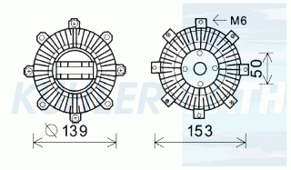 Viscokupplung passend fr Mitsubishi