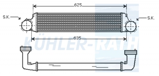 Ladeluftkhler passend fr BMW